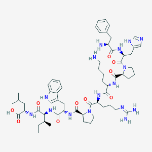 molecular formula C60H88N16O10 B055849 H-Phe-His-Pro-Lys-Arg-Pro-Trp-Ile-Leu-OH CAS No. 117442-29-2