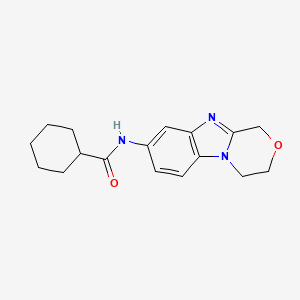 molecular formula C17H21N3O2 B5584948 N-(3,4-dihydro-1H-[1,4]oxazino[4,3-a]benzimidazol-8-yl)cyclohexanecarboxamide 