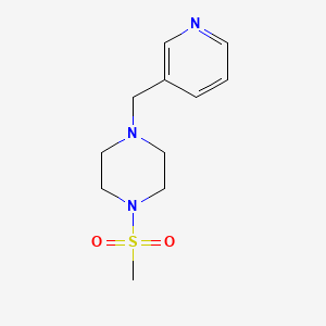 molecular formula C11H17N3O2S B5584963 1-(methylsulfonyl)-4-(3-pyridinylmethyl)piperazine 