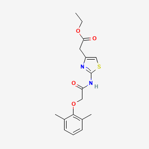 molecular formula C17H20N2O4S B5584969 ethyl (2-{[(2,6-dimethylphenoxy)acetyl]amino}-1,3-thiazol-4-yl)acetate CAS No. 5940-39-6