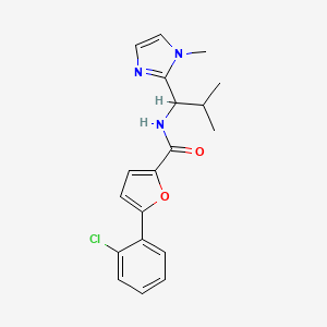 molecular formula C19H20ClN3O2 B5585004 5-(2-chlorophenyl)-N-[2-methyl-1-(1-methyl-1H-imidazol-2-yl)propyl]-2-furamide 