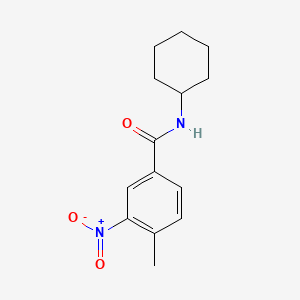 molecular formula C14H18N2O3 B5585018 N-环己基-4-甲基-3-硝基苯甲酰胺 