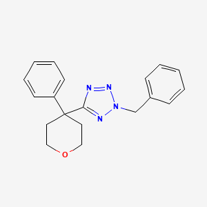 molecular formula C19H20N4O B5585034 2-benzyl-5-(4-phenyltetrahydro-2H-pyran-4-yl)-2H-tetrazole 