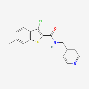 molecular formula C16H13ClN2OS B5585059 3-chloro-6-methyl-N-(4-pyridinylmethyl)-1-benzothiophene-2-carboxamide 