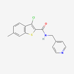 3-chloro-6-methyl-N-(4-pyridinylmethyl)-1-benzothiophene-2-carboxamide