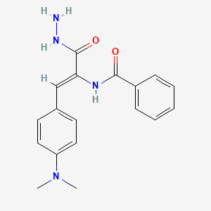 molecular formula C18H20N4O2 B5585062 N-[2-[4-(dimethylamino)phenyl]-1-(hydrazinocarbonyl)vinyl]benzamide 