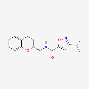 molecular formula C17H20N2O3 B5585071 N-[(2R)-3,4-dihydro-2H-chromen-2-ylmethyl]-3-isopropyl-5-isoxazolecarboxamide 