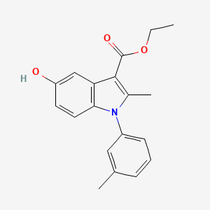 molecular formula C19H19NO3 B5585095 ethyl 5-hydroxy-2-methyl-1-(3-methylphenyl)-1H-indole-3-carboxylate 