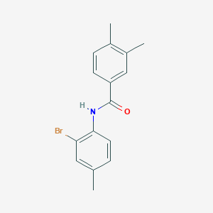 molecular formula C16H16BrNO B5585127 N-(2-bromo-4-methylphenyl)-3,4-dimethylbenzamide 