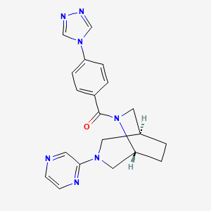 (1S*,5R*)-3-(2-pyrazinyl)-6-[4-(4H-1,2,4-triazol-4-yl)benzoyl]-3,6-diazabicyclo[3.2.2]nonane