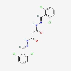 molecular formula C17H12Cl4N4O2 B5585186 N'~1~,N'~3~-bis(2,6-dichlorobenzylidene)malonohydrazide 