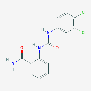 molecular formula C14H11Cl2N3O2 B5585199 2-({[(3,4-dichlorophenyl)amino]carbonyl}amino)benzamide 
