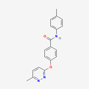 molecular formula C19H17N3O2 B5585217 N-(4-methylphenyl)-4-[(6-methyl-3-pyridazinyl)oxy]benzamide 