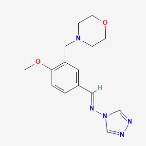 N-[4-methoxy-3-(4-morpholinylmethyl)benzylidene]-4H-1,2,4-triazol-4-amine
