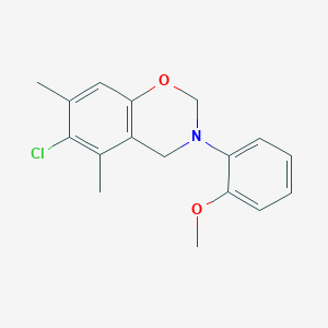 molecular formula C17H18ClNO2 B5585251 6-chloro-3-(2-methoxyphenyl)-5,7-dimethyl-3,4-dihydro-2H-1,3-benzoxazine 