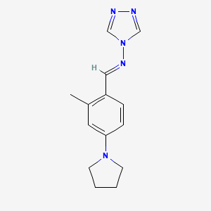 N-[2-methyl-4-(1-pyrrolidinyl)benzylidene]-4H-1,2,4-triazol-4-amine