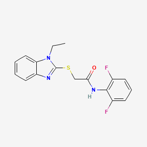 N-(2,6-difluorophenyl)-2-[(1-ethyl-1H-benzimidazol-2-yl)thio]acetamide