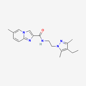 N-[2-(4-ethyl-3,5-dimethyl-1H-pyrazol-1-yl)ethyl]-6-methylimidazo[1,2-a]pyridine-2-carboxamide