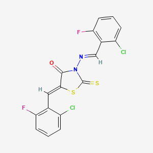 5-(2-chloro-6-fluorobenzylidene)-3-[(2-chloro-6-fluorobenzylidene)amino]-2-thioxo-1,3-thiazolidin-4-one