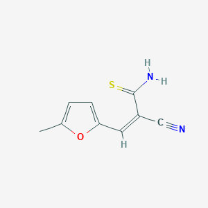 molecular formula C9H8N2OS B5585309 2-cyano-3-(5-methyl-2-furyl)-2-propenethioamide 