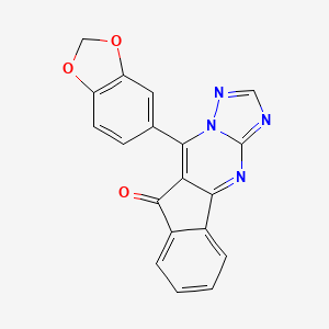 10-(1,3-benzodioxol-5-yl)-9H-indeno[1,2-d][1,2,4]triazolo[1,5-a]pyrimidin-9-one