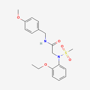 molecular formula C19H24N2O5S B5585325 N~2~-(2-ethoxyphenyl)-N~1~-(4-methoxybenzyl)-N~2~-(methylsulfonyl)glycinamide 