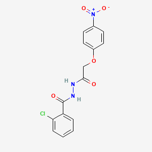 molecular formula C15H12ClN3O5 B5585370 2-chloro-N'-[(4-nitrophenoxy)acetyl]benzohydrazide 
