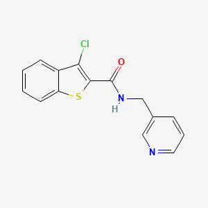 molecular formula C15H11ClN2OS B5585375 3-chloro-N-(3-pyridinylmethyl)-1-benzothiophene-2-carboxamide 