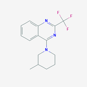 molecular formula C15H16F3N3 B5585395 4-(3-methyl-1-piperidinyl)-2-(trifluoromethyl)quinazoline 