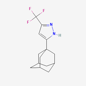 molecular formula C14H17F3N2 B5585399 5-(1-adamantyl)-3-(trifluoromethyl)-1H-pyrazole CAS No. 1046463-05-1