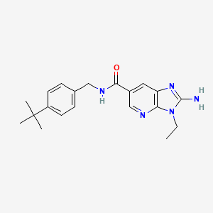 molecular formula C20H25N5O B5585413 2-amino-N-(4-tert-butylbenzyl)-3-ethyl-3H-imidazo[4,5-b]pyridine-6-carboxamide 