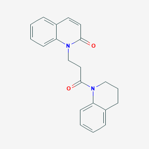 molecular formula C21H20N2O2 B5585414 1-[3-(3,4-dihydroquinolin-1(2H)-yl)-3-oxopropyl]quinolin-2(1H)-one 