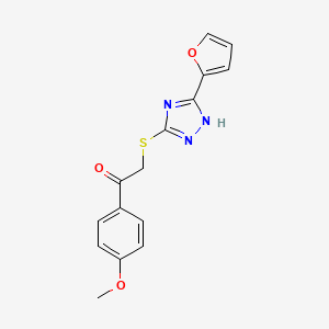 2-{[5-(2-furyl)-4H-1,2,4-triazol-3-yl]thio}-1-(4-methoxyphenyl)ethanone