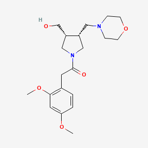 molecular formula C20H30N2O5 B5585441 [(3R*,4R*)-1-[(2,4-dimethoxyphenyl)acetyl]-4-(morpholin-4-ylmethyl)pyrrolidin-3-yl]methanol 