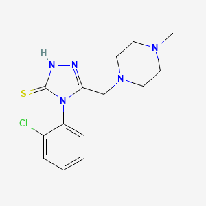molecular formula C14H18ClN5S B5585446 4-(2-chlorophenyl)-5-[(4-methyl-1-piperazinyl)methyl]-2,4-dihydro-3H-1,2,4-triazole-3-thione 