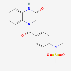 N-methyl-N-{4-[(3-oxo-3,4-dihydro-1(2H)-quinoxalinyl)carbonyl]phenyl}methanesulfonamide