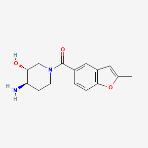 (3R*,4R*)-4-amino-1-[(2-methyl-1-benzofuran-5-yl)carbonyl]piperidin-3-ol