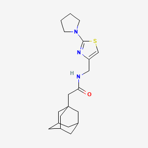 molecular formula C20H29N3OS B5585504 2-(1-adamantyl)-N-{[2-(1-pyrrolidinyl)-1,3-thiazol-4-yl]methyl}acetamide 