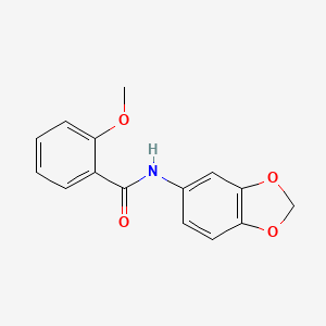 molecular formula C15H13NO4 B5585540 N-1,3-benzodioxol-5-yl-2-methoxybenzamide 