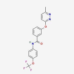 3-[(6-methyl-3-pyridazinyl)oxy]-N-[4-(trifluoromethoxy)phenyl]benzamide