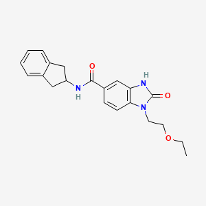 N-(2,3-dihydro-1H-inden-2-yl)-1-(2-ethoxyethyl)-2-oxo-2,3-dihydro-1H-benzimidazole-5-carboxamide