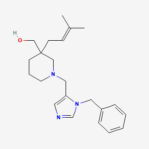 [1-[(1-benzyl-1H-imidazol-5-yl)methyl]-3-(3-methylbut-2-en-1-yl)piperidin-3-yl]methanol