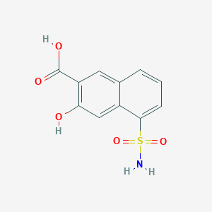 molecular formula C11H9NO5S B5585607 5-(aminosulfonyl)-3-hydroxy-2-naphthoic acid 