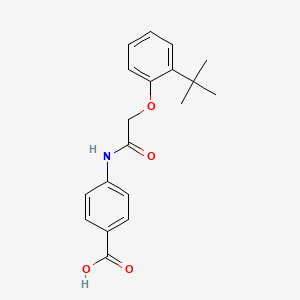 molecular formula C19H21NO4 B5585634 4-{[(2-tert-butylphenoxy)acetyl]amino}benzoic acid 
