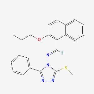 3-(methylthio)-5-phenyl-N-[(2-propoxy-1-naphthyl)methylene]-4H-1,2,4-triazol-4-amine