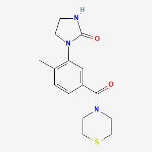 1-[2-methyl-5-(4-thiomorpholinylcarbonyl)phenyl]-2-imidazolidinone