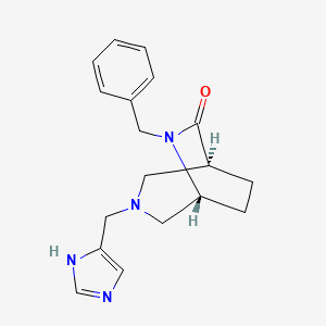 (1S*,5R*)-6-benzyl-3-(1H-imidazol-4-ylmethyl)-3,6-diazabicyclo[3.2.2]nonan-7-one