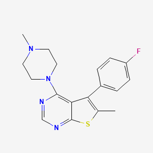 5-(4-fluorophenyl)-6-methyl-4-(4-methyl-1-piperazinyl)thieno[2,3-d]pyrimidine