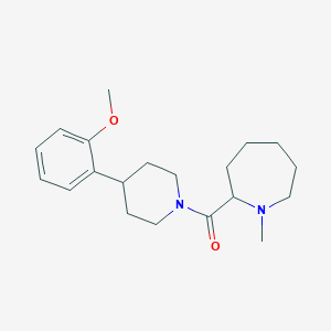 molecular formula C20H30N2O2 B5585701 2-{[4-(2-methoxyphenyl)-1-piperidinyl]carbonyl}-1-methylazepane 