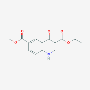 molecular formula C14H13NO5 B5585712 3-ethyl 6-methyl 4-oxo-1,4-dihydro-3,6-quinolinedicarboxylate 